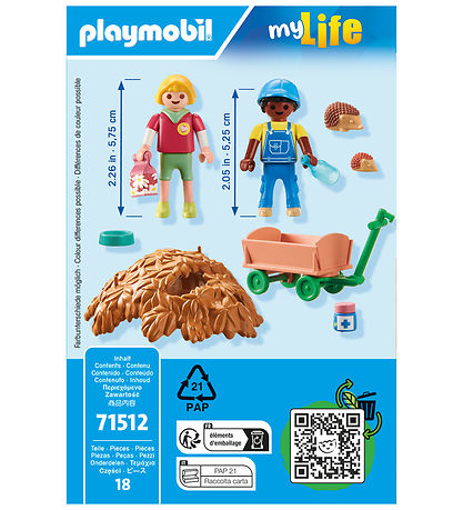 Playmobil My Life - Care of the Hedgehog Family - 71512 - 18 Par