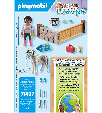 Playmobil Horses Of Waterfall - Horse therapist - 71497 - 27 Par