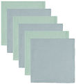 Mininor Spucktücher - 70x70 cm - 6er-Pack - Grey Seal/Weidengrün