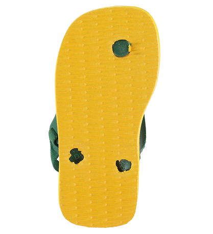 Havaianas Flip Flops - Baby Brasil Logo II - Pop Yellow/Amazon