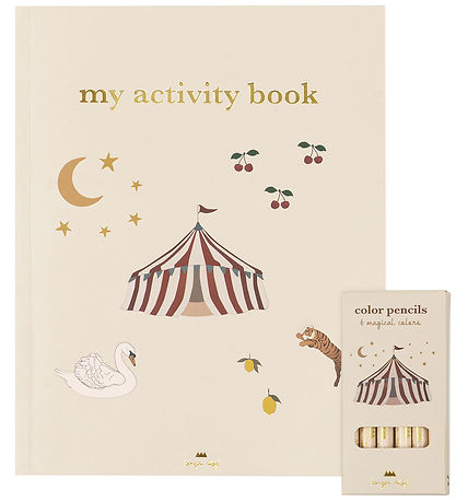 Konges Sløjd Activity Book w. Colouring Pencils - Off White Konges Sløjd Activity Book w. Colouring Pencils - Off White