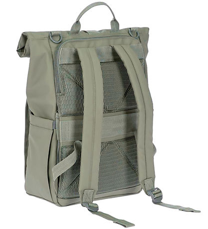 Lässig Changing Bag - GRE Rolltop Up Backpack - Silver Green
