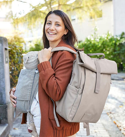 Lässig Changing Bag - GRE Rolltop Up Backpack - Taupe