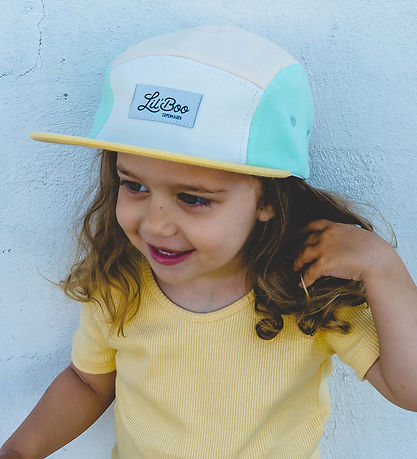 Lil' Boo Copenhagen Kappe - Block Summer 5 - Peach/Yellow/White