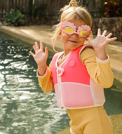 SunnyLife Swim Vest - Melody the Mermaid - 3-6 Years - Neon Stra