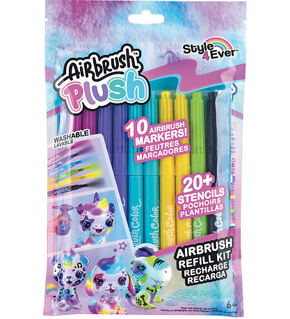 Set de Coloriage Airbrush Plush - Refill Ensemble - 10 pces Set de Coloriage Airbrush Plush - Refill Ensemble - 10 pces