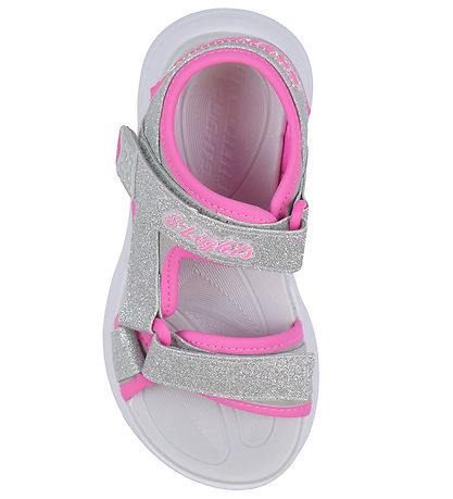 Skechers Sandalen m. Light - Sola Glow - Silber/Hot Pink
