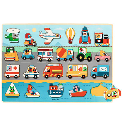 Djeco Jigsaw Puzzle - 22 Bricks - Puzzle Vroom Djeco Jigsaw Puzzle - 22 Bricks - Puzzle Vroom