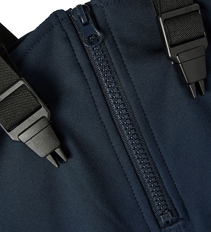 Name It Softshell Pants w. Fleece/Suspenders - NmnAlfa08 - Dark 