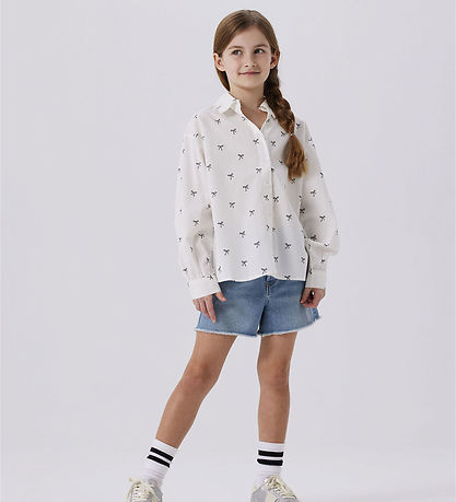 Name It Oversize Long Shirt - NkfHilippas - Bright White