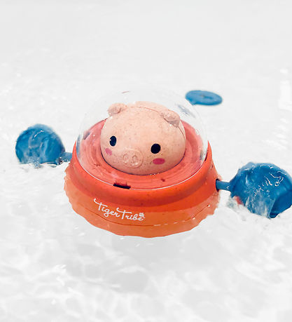 Tiger Tribe Bath Toy - Bath Paddle Ship - Space Piggy
