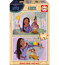 Educa Wooden Puzzle - 2 x 50 Bricks - Wish Educa Wooden Puzzle - 2 x 50 Bricks - Wish