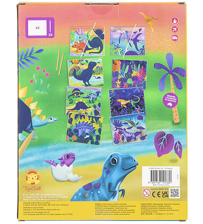 Tiger Tribe Scratch cards - 8 pcs - Dinosaur