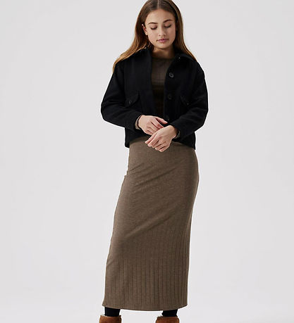 LMTD Dress l/s - Rib - NlfLunne - Chocolate Chip LMTD Dress l/s - Rib - NlfLunne - Chocolate Chip