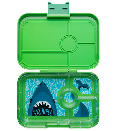 Yumbox Brotdose m. 4 Räume - Bento Tapas - Jurassic Green/Shark