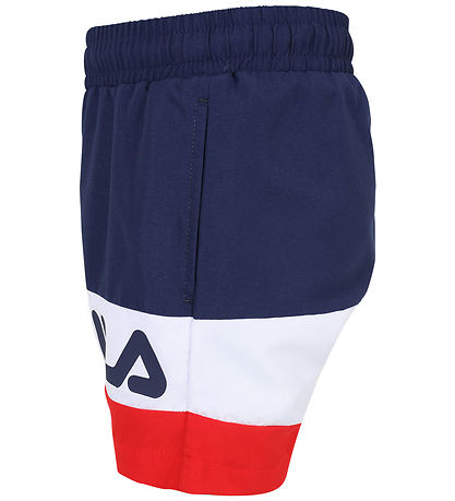 Fila Swim Shorts - Langula - Black Iris/Bright White/True Red