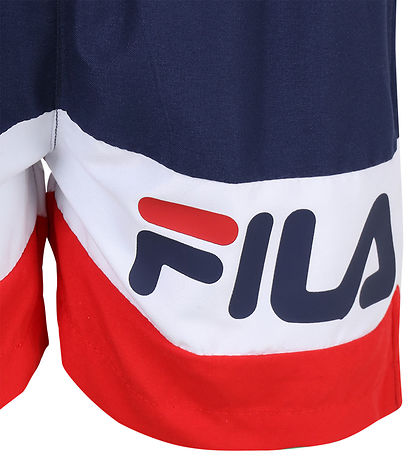 Fila Swim Shorts - Langula - Black Iris/Bright White/True Red
