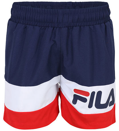 Fila Swim Shorts - Langula - Black Iris/Bright White/True Red