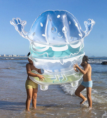 SunnyLife Luftmadrass - 156x158 cm - Burger Boy - Blue Lime