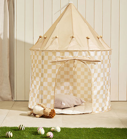 Kids Concept Play Tent - 100x130 cm - Yellow Checs