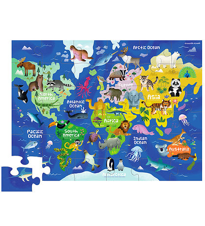 Crocodile Creek Jigsaw Puzzle - 36 Bricks - My First World Map