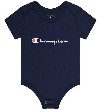 Champion Bodysuit k/æ - 3-Pack - White/Blue/Navy Champion Bodysuit k/æ - 3-Pack - White/Blue/Navy