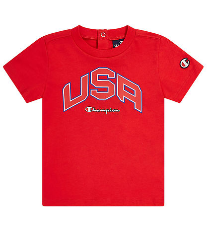 Ensemble de Shorts Champion - T-Shirt/Shorts - Rouge véritable Ensemble de Shorts Champion - T-Shirt/Shorts - Rouge véritable