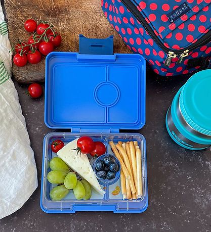 Yumbox Nestisbox M. 3 Rum - Bento snarl - Surf Blue/Rocket