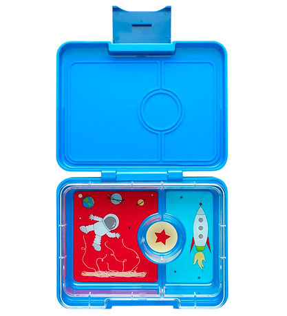 Yumbox Nestisbox M. 3 Rum - Bento snarl - Surf Blue/Rocket
