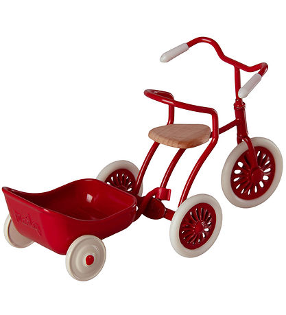 Maileg Poppentoebehoren - Fietskar - Muis - Rood