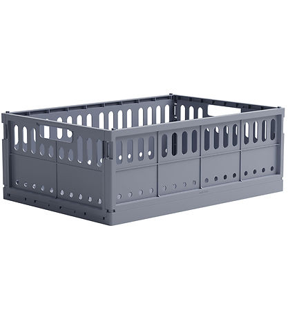 Made Crate Foldable Box - Maxi - 48x33x17.5 cm - Blue Grey Made Crate Foldable Box - Maxi - 48x33x17.5 cm - Blue Grey