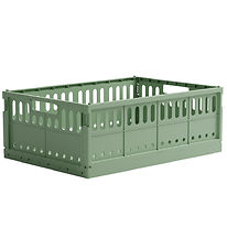 Made Crate Foldable Box - Maxi - 48x33x17.5 cm - Green Bean Gree Made Crate Foldable Box - Maxi - 48x33x17.5 cm - Green Bean Gree