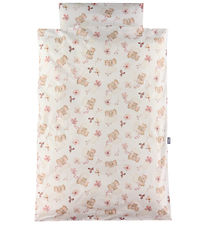 Nørgaard Madsens Bedding - Baby - White w. Elephants I Pink Nuan