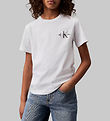 Calvin Klein T-shirt - Chest Monogram - Bright White Calvin Klein T-shirt - Chest Monogram - Bright White