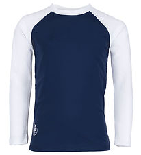 Petit Crabe Swim Top - Raglan - UV50+ - Blue/White Petit Crabe Swim Top - Raglan - UV50+ - Blue/White