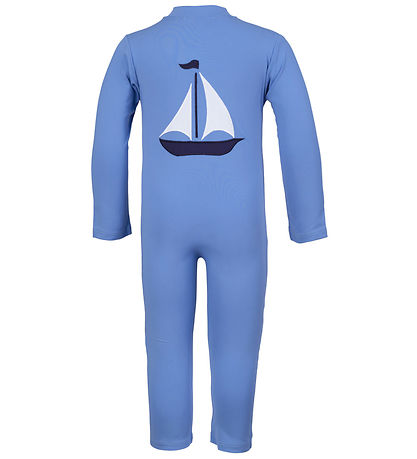 Petit Crabe Coverall Swimsuit - Lou - UV50+ - Cornflower w. Sail Petit Crabe Coverall Swimsuit - Lou - UV50+ - Cornflower w. Sail