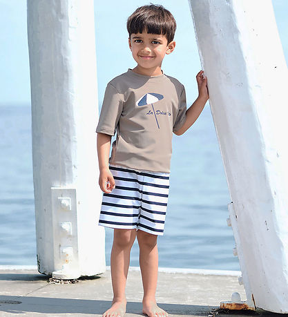 Petit Crabe Swim Top - Snowy - UV50+ - Taupe