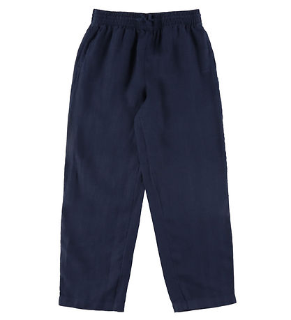 GANT Trousers - Linen - Relaxed - Navy GANT Trousers - Linen - Relaxed - Navy