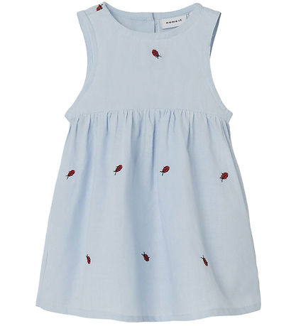 Name It Dress - NbfFerilla - Chambray Blue w. Ladybugs Name It Dress - NbfFerilla - Chambray Blue w. Ladybugs