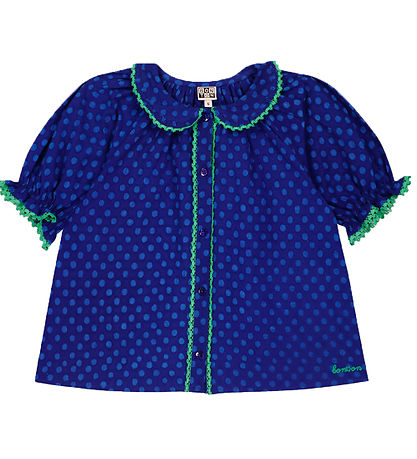 Bonton Shirt - Aida - Blue Dots