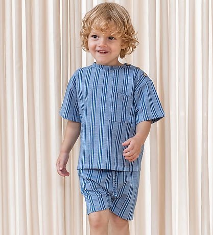 Fliink T-shirt - Miro - Cloud Dancer w. Stripes