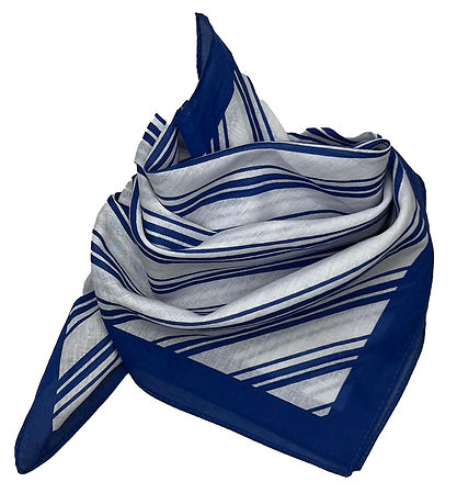 Fliink Scarf - Kota - 50x50 cm - Cloud Dancer w. Stripes