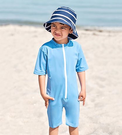 Petit Crabe Coverall Swimsuit - Noe - UV50+ - Cornflower