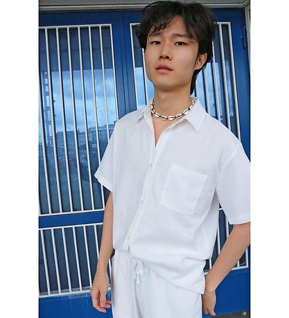 Grunt Hemd - Vap - Viskose/Leinen - Weiß