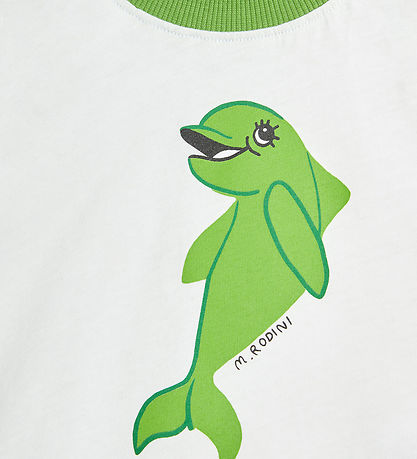 Mini Rodini Gift Box - Shorts/T-shirt - Dolphin - White/Green
