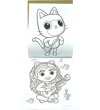 Gabby's DollhouseSet de Coloriage av. 4 Crayons de couleur  Gabby's DollhouseSet de Coloriage av. 4 Crayons de couleur