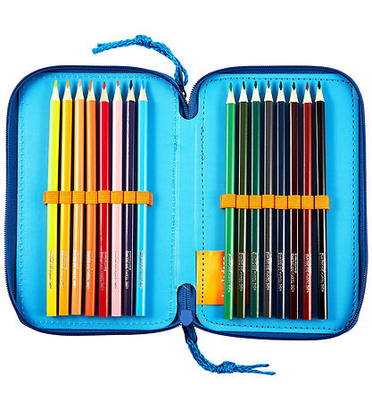 Paw Patrol Pencil Case - Double Decker w. Contents - Blue/Orange Paw Patrol Pencil Case - Double Decker w. Contents - Blue/Orange