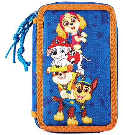 Paw Patrol Pencil Case - Double Decker w. Contents - Blue/Orange Paw Patrol Pencil Case - Double Decker w. Contents - Blue/Orange