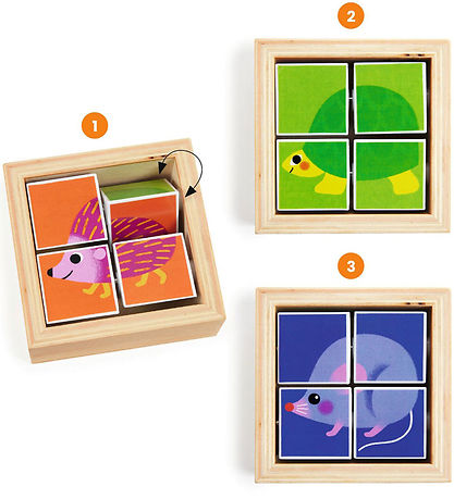 Djeco Jigsaw Puzzle - 3x4 Bricks - Wood - Tournibist Djeco Jigsaw Puzzle - 3x4 Bricks - Wood - Tournibist