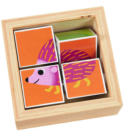 Djeco Jigsaw Puzzle - 3x4 Bricks - Wood - Tournibist Djeco Jigsaw Puzzle - 3x4 Bricks - Wood - Tournibist